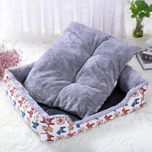 2022 Winter Warm Plush Dog Bed Mat Kennel Soft Fleece Dog Puppy Pet Supplies Nest For Small Medium Dogs House Waterproof Cloth