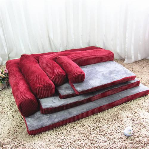 Dogs Blanket House Sofa Kennel Square Pillow Husky Labrador Teddy Large Dogs Cat House Beds Mat Fine joy Dog Beds for Large Dogs