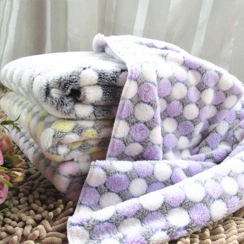 Soft Dog Bed Blanket Cute Pet Sleep Warm Paw Pet Dog Cat Mat Puppy Fleece Soft Blanket Beds Mat Cute Dotted cat blanket