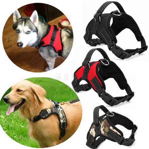 4 Colors Pet Large Dog Harness S/M/L/XL/XXL Soft Adjustable Harness Pet Walk Out Hand Strap Vest Collar For pet Dog toys