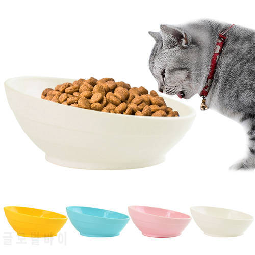 Pet Bowls Plastic Anti Slip Spine Protection Cat Bowl Dog Feeding Bowl Cat Dish Pet Feeding Supplies Cat Dog Food Water Feeder