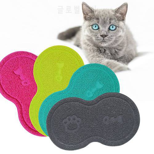 Puppy Cat Pet Dog Feeding Mat Pad Cute PVC Bed Dish Bowl Food Water Feed Placemat Wipe Clean Pet Supplies