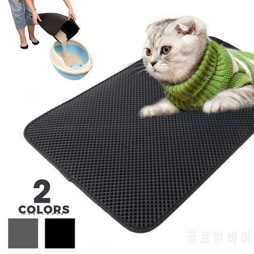 Pet Cat Litter Mat EVA Double Layer Pet Cat Litter Box Trapping Mat Waterproof Clean Pad Products For Cats Accessories