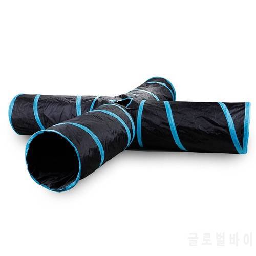 Collapsible Cat Tunnel Pet Play Tube with Ball for Kitten Cats Dogs Bunnies Fun 5 Holes Pet Toys