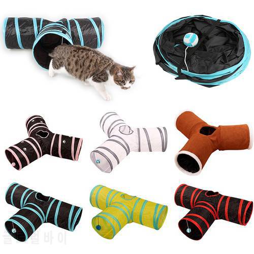 2/3/4/5 Holes Pet Cat Tunnel Toys Foldable Pet Cat Training Toy Interactive Tube Fun Toy For Cat Rabbit Small Animal Play Game