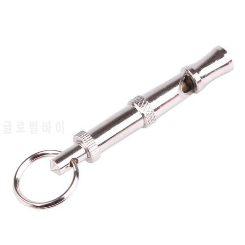 2pcs High Quality Stainless steel Dog Puppy Whistle Ultrasonic Adjustable Sound Key Training for Dog Pet