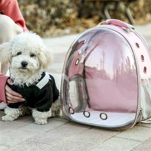 1Pc Outdoor Dog Cat Carrier Space Capsule Design Breathable Backpack Comfortable Durable Pet Storage Bag for Small Dogs and Cats