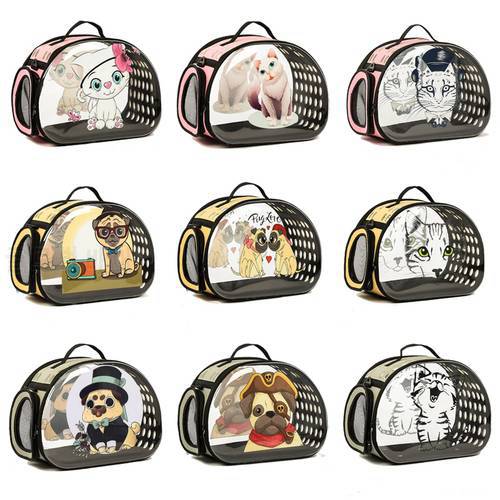 Dog Carrier Bag Portable Cats Handbag Foldable Travel Bag Puppy Carrying Mesh Shoulder Pet Bags