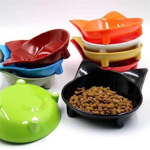 Cat Dog Feeding Bowl Cat Puppy Food Dish Container Pet Puppy Drink Water Bowl Non Slip Black Blue Colors Puppy Food Bowls Water