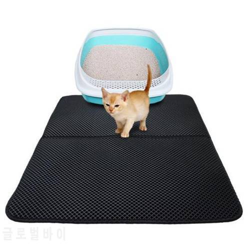 Pet Cat Litter Mat Waterproof EVA Double Layer Cat Litter Trapping Clean Pad Products For Cats Accessories Pet Litter Cat Mat