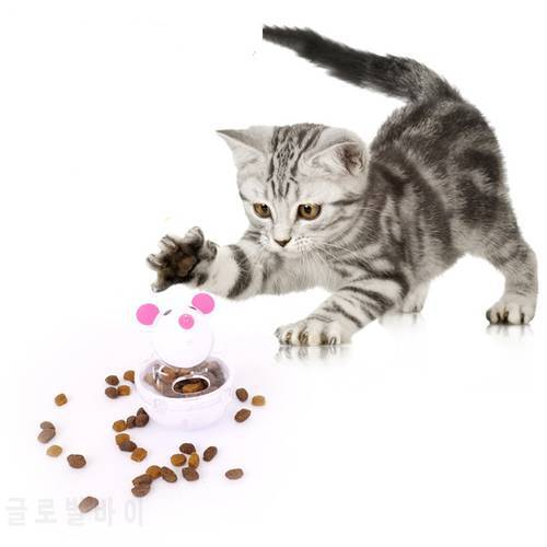 Pet Cat Fun Mouse Design Bowl Feeder Pets Tumbler Leakage Food Feeding Toy Training Exercise Treat Toy for Cat Kitten