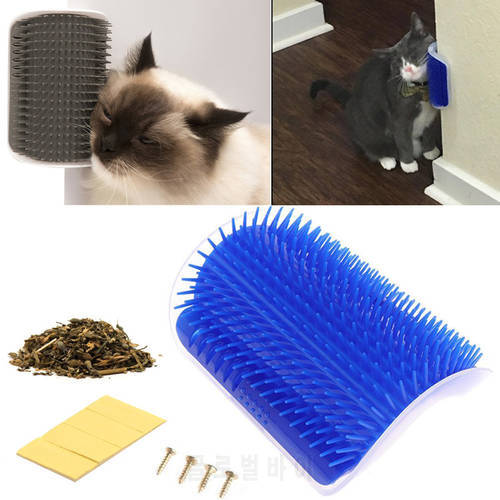 Corner Pet Brush Comb Play Cat Toy Plastic Scratch Bristles Arch Massager Self Grooming Cat Scratcher
