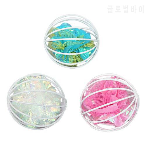 Legendog 1Pc Funny Candy Color Cat Ball Toy Interactive Crinkle Ball In Cage Cat Play Ball Cat Teaser Cat Ball Toy Pet Supplies