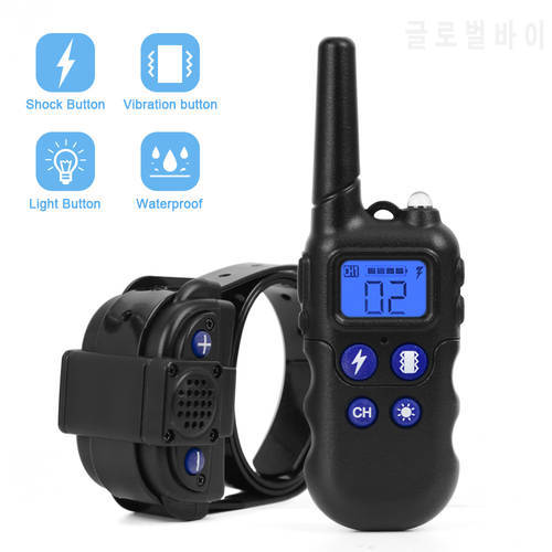 Stop-Barking Electronic Collar for Dogs, 2 km Voice Remote Intercom Rechargeable Waterproof Dog Collar with Three Training Modes