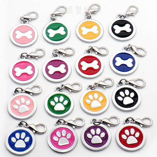 Wholesale 20Pcs Dog ID Tag Custom Pet id Tags Collar Accessories Personalized Puppy Nameplate for Small Medium Dogs Pet Store