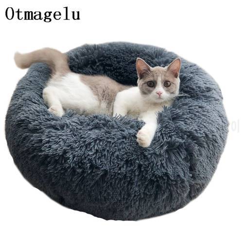 Plush Cat Bed Pet House Soft Long Plush Cat Cushion Mat Dog Bed For Small Dog Cat Nest Winter Warm Kitty Sleeping Bed Puppy Mat