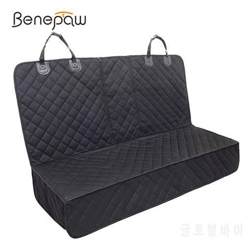 Benepaw Bite Resistant Nylon Dog Car Seat Cover Central Armrest Compatible Antislip Waterproof Pet Travel Car Seat Protector
