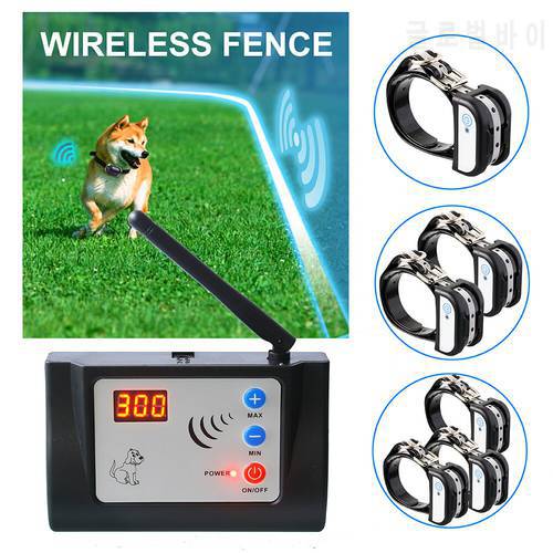 KD882 Electric Dog Fence Wireless Collar Waterproof Dog Training Collar Rechargeable For 1/2/3 Dogs 100g2280