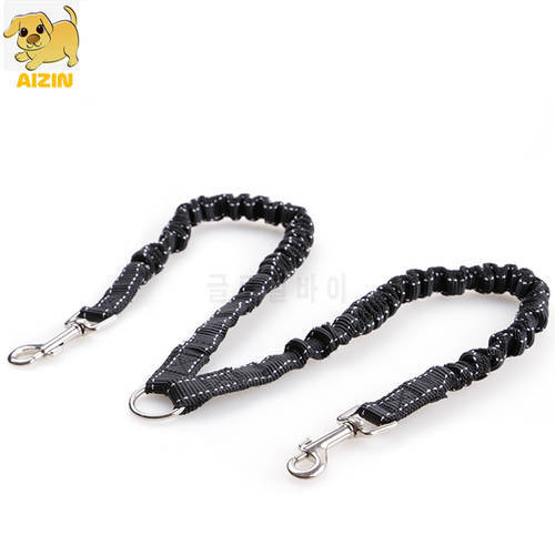 Strong Dog Double Leashes Elastic Soft Nylon Reflective Collar Leads For Large Dog Summer Outdoor Walking Leashes Pet Products
