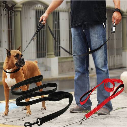 [TAILUP] 70inch Dog Leashes 2 Handles with Soft Thick Padded Big Dog Leash Rope Two Layers Nylon Safety Control For Dog CL145