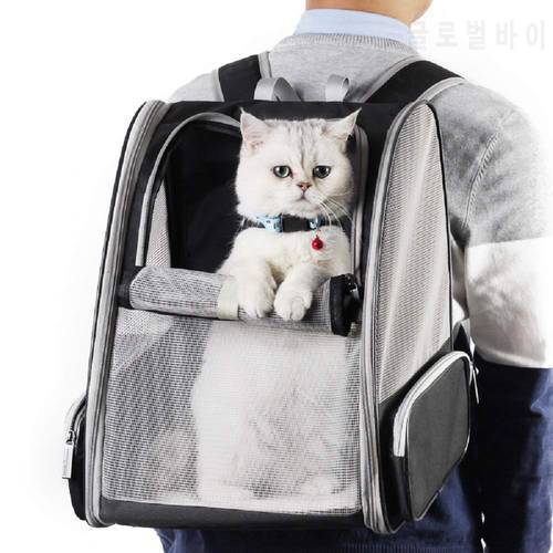 Fashion Cat Carrier Bag Puppy Cat Backpack Breathable Cats Box Cage Small Dog Pet Travel Handbag Outdoor Hiking Space Capsule