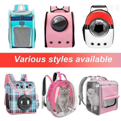 Portable Dog Cat Carrier Bag Breathable Space Capsule Astronaut Travel Bag Transparent Outdoor Small Cat Carrier Pet Backpack