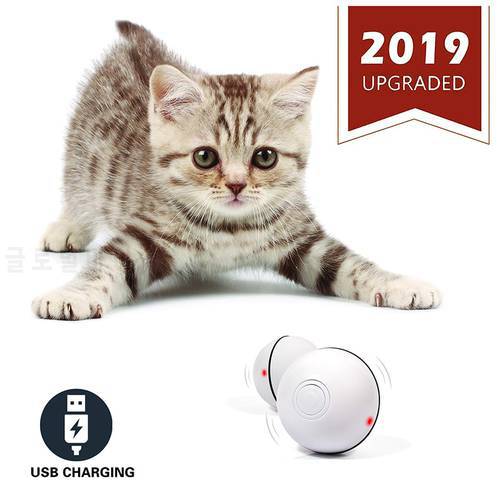 Smart Interactive Cat Toy USB Rechargeable Led Light 360 Degree Self Rotating Ball Pets Playing Toys Motion Activated Pet Bal
