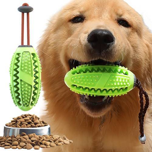 Dog Interactive Chew Toy Natural Rubber Ball Puppy Food Dispenser Ball Bite-Resistant Clean Teeth Pet Playing Balls Pet Dog Toys