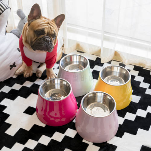 Hupe High Foot Bowl Pets Bowl Drinking Water Bowl Bucket Special-purpose Stainless Steel Dog Pots Dog High Platform Dog Rice