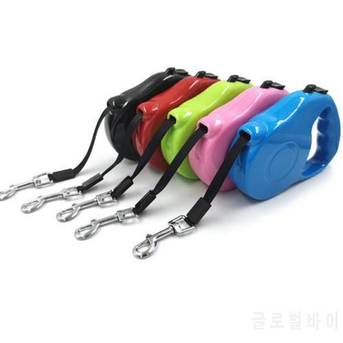 Automatic Retractable Dog Leash Adjustable Traction Rope Nylon Traction Belt Dogs Lead Retractable Extending Pet Running Leashes