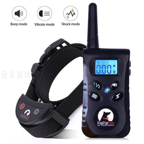 Remote Pet Training Collar Electric Dog Anti-bark Collar Beeper for Dog Deterrent/Agility Equipment Waterproof Rechargeable Hot