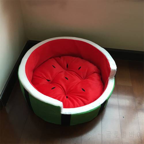 watermelon Shape Pet Dog Cat Bed House Mat Durable Kennel Doggy Puppy Cushion Basket Warm Portable Dog Cat Supplies S/M/L