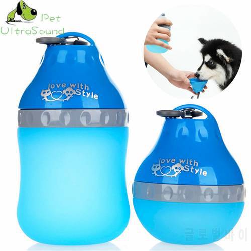 200ML/400ML Portable Pet Dog Water Bottle Travel Puppy Cat Drinking Silica gel Bowl Outdoor Pet Water Dispenser Feeder Products