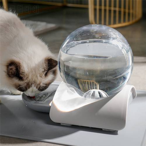 2.8L Fountain Bubble Automatic Cat Water Feeder Drinking Bowl For Pets Water Dispenser Large Cat Drinker No Electricity