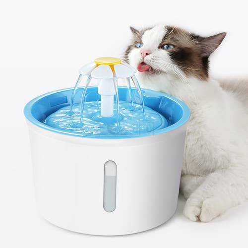2.4L LED Electric Automatic Cat Dog Water Fountain USB Dog Pet Mute Drinker Feeder Bowl Pet Active Carbon Filter Dispenser