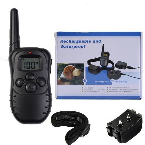 998DR Rechargeable Electronic Pet Dog Training Collar With Blue Screen Digital Display for Dog 300m Remote Stop Barking Collars