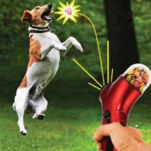 Pet Dog Snack Catapult Treat Launcher Feeder Toy Games Training Shipping