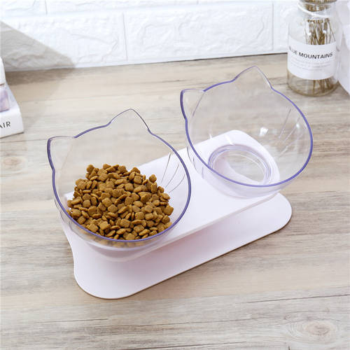Fashion Pet Cats Bowl with Holder Anti-slip Cat Food Dish Pet Feeder Water Bowl Perfect for Cats and Small Dogs Supplies