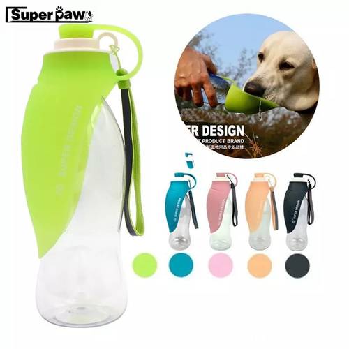 580ml Portable Pet Dog Water Bottle Folding Travel Outdoor Cat Feeding Drinking Cup Bowl Dispenser Puppy Squeeze Bowl YZD01