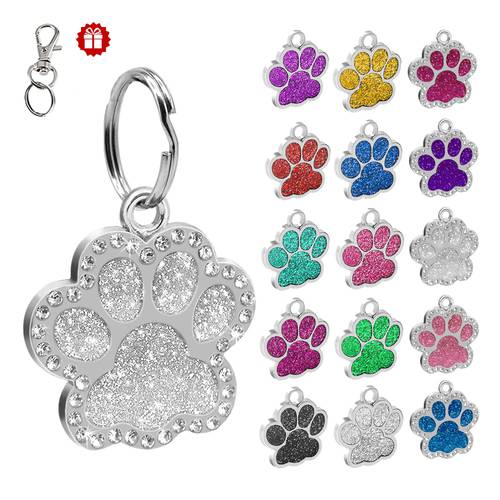Custom Dog Tag Personalized Engraved Pet Puppy Cat ID Collar Tags Stainless Steel Paw Pet Accessories For Small Dogs Cat Petshop