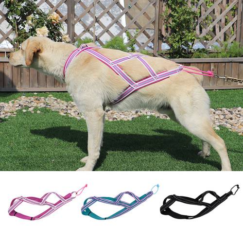 Reflective Dog Weight Pulling Harness Soft Padded Nylon Dogs Harness For Pet Training Walking Pet Agility Products