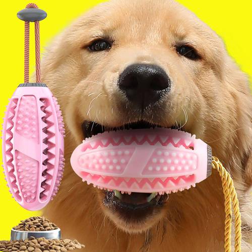 Dog Training Food Dispenser Ball Pet Puppy Dog Toothbrush Chew Toy Dog Interactive Toy