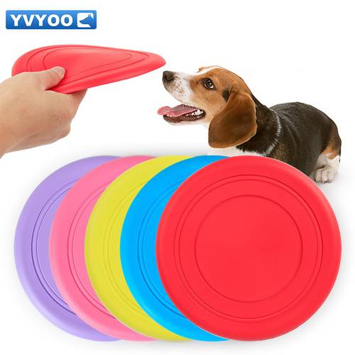YVYOO Pet training supplies Rubber 18cm Flying Discs Non-toxic health Dog Interactive toys 1 pcs
