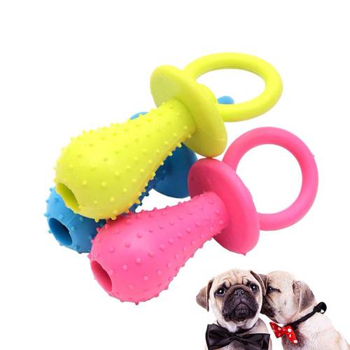 Rubber Nipple Dog Toys For Pet Chew Teething Train Cleaning Poodles Small Puppy Cat Bite Best Pet Dogs Supplies Squeak Toys