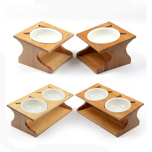 Dog Food Bowls Elevated Dog Cat Bowls Ceramic Pet Bowl Pet Feeder Pet Supplies for Cats Dogs Feeding Dish Pet Supplies