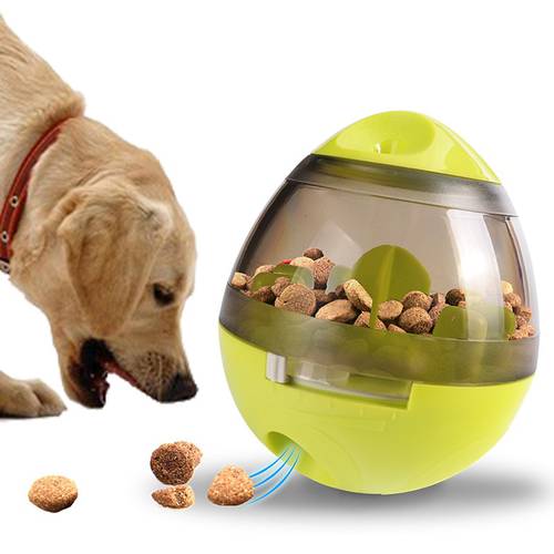 Funny Pet Shaking Leakage Food Container Interactive Dog Cat Food Treat Ball Bowl Toy Puppy Cat Slow Feed Pet Tumbler Toy
