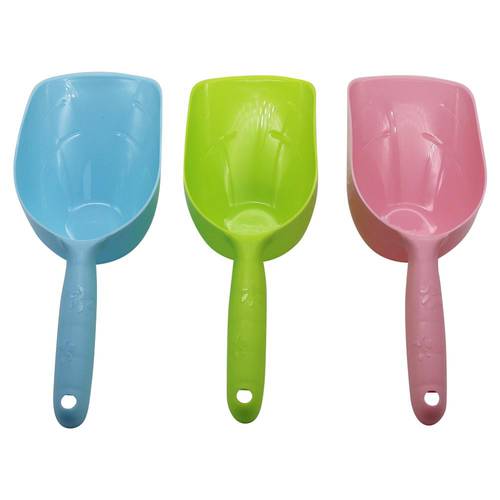 Pet Food Spoon Blue/Pink/Green Cats Dogs Plastic Shovel Measuring Cup Animal feeding Supplies Home Pet Feeding Tools 2Pcs