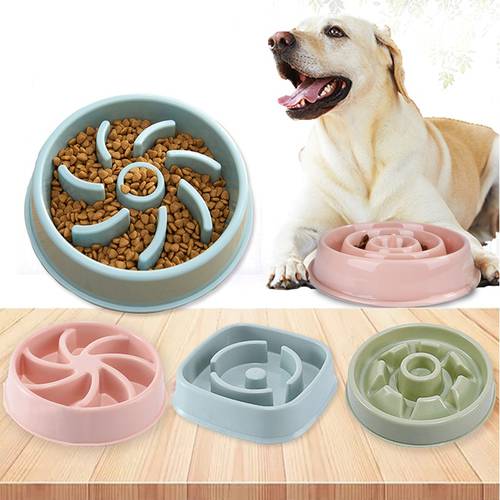 Slow Feeder Bowl Bloat Stop Dog Puzzle Bowl Interactive Feeder Slow Bowl with Anti-Skid Design Plastic Bowl