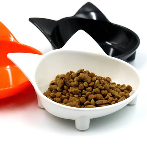 New 10 Colors Cat Ear Shaped Pet Tableware Pet Bowl for Dog Cat Feeder Utensils Small Mudium Dog Food Water Bowl Pet Accessories
