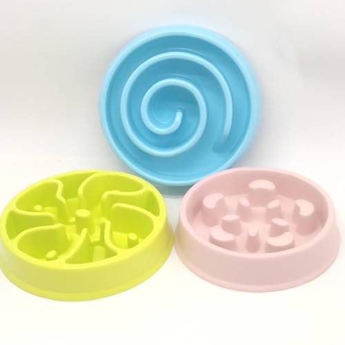 Cute Pet Food Bowl For Puppies Puppies Anti-Suffocation Maze Slipping Slowly Feeding Bowls For Health Care